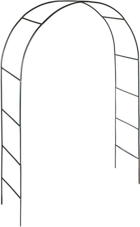 Trend24 Rozenbogen Pergola Rozenboog metaal Tuinboog Metaal Groen 240 x 140 x 37 cm
