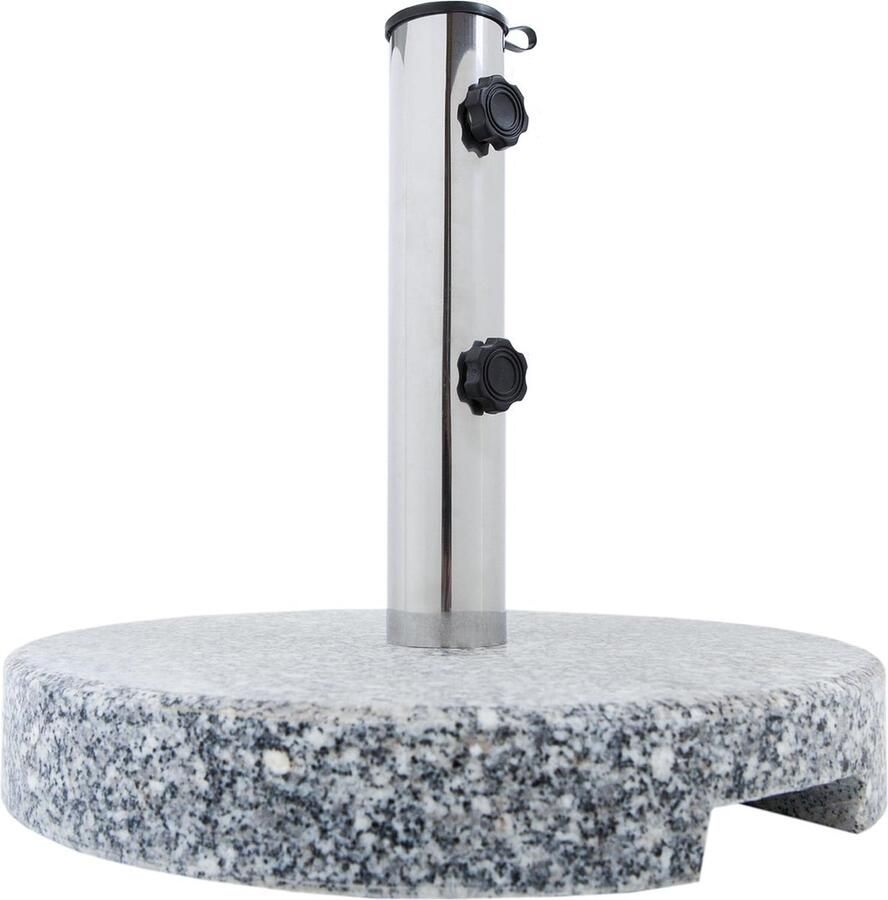 Trend24 Parasolvoet Parasolhouder Parasolstandaard Parasol voet Parasolvoeten Parasolhouder balkon 20 kg Staal Zilver 40 x 29.5 cm
