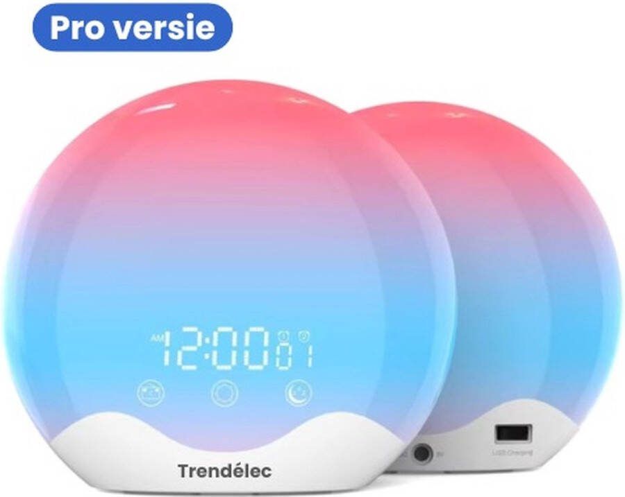 Trendelec Trendélec™ Smart Wake Up Light PRO Zonsopgang Simulatie Natuurlijk Licht Wekker LED