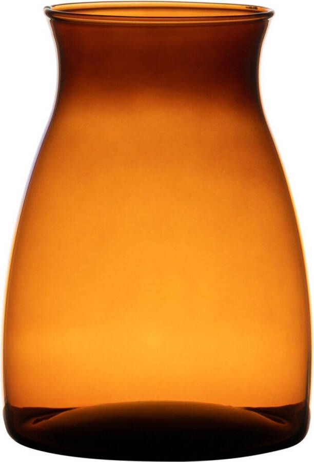 Trendoz Bloemenvaas Julia Amber Orange glas D10 x H20 cm