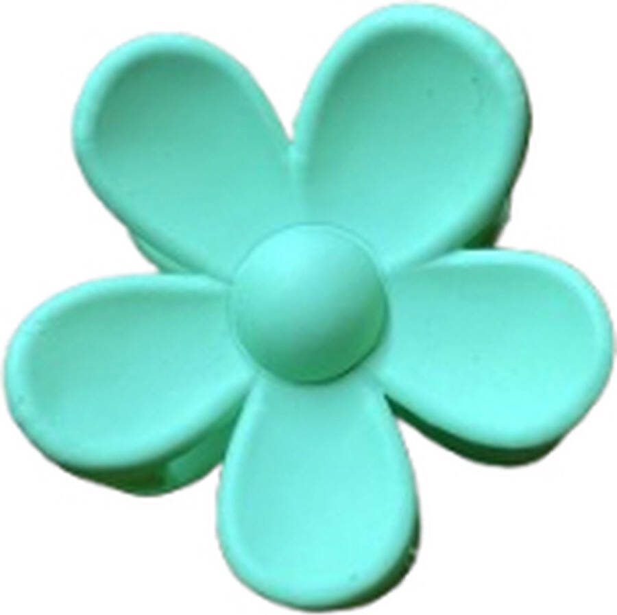 Trendsisters Haarklem haarknip 3 5 x 3 5 cm bloem haarknip bloem haarklem mint groen bloem haarklem