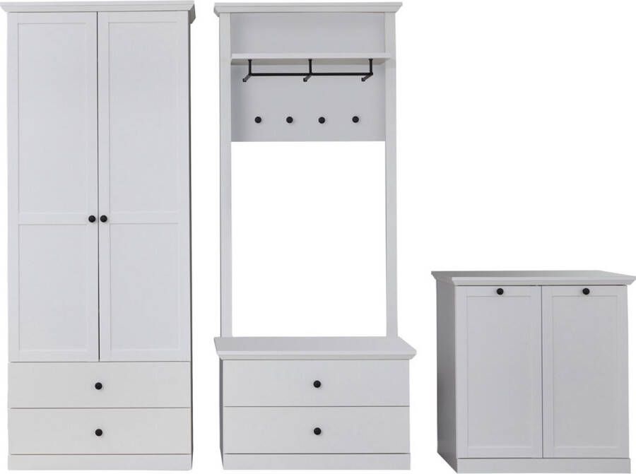 Trendteam BrandsonBaxter garderobe opstelling 273 x 200 cm wit.