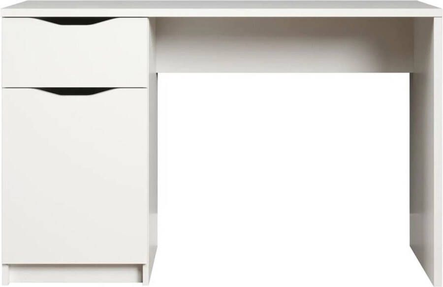Trendteam smart living bureau Basix 120 x 76 x 50 cm wit met groot werkoppervlak