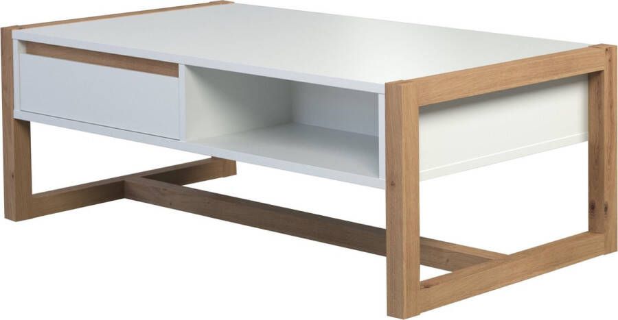 Trendteam smart living Dakota salontafel wit ambachtelijk eikenhout afmetingen (gemonteerd B x H x D): 110 x 39 x 55 cm