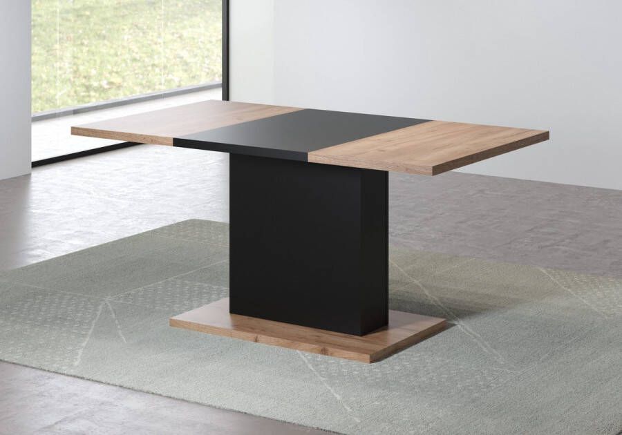 Trendteam smart living Kendo tafel houtmateriaal bruin zwart normaal