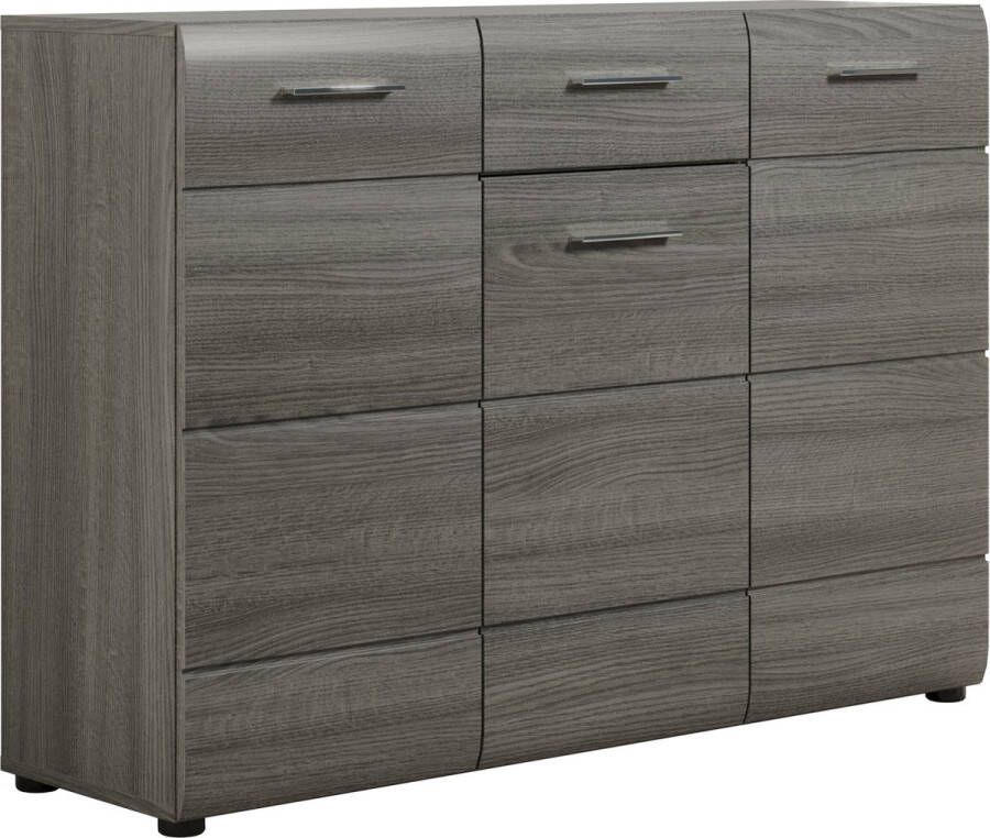 Trendteam smart living line ladekast grijs rookzilver grafiet 120 x 86 x 35 cm