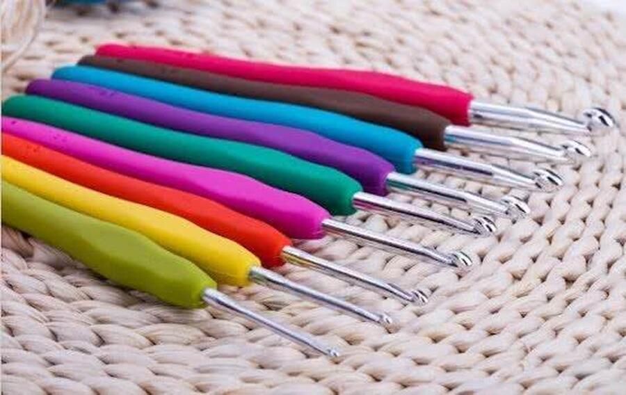 TrendX Ergonomische 9-Delige Haaknaaldenset Haaknaald Haaknaalden Set Met Ergonomisch Ontwerp Haaknaalden voor Mooie Crochet Patronen Haken