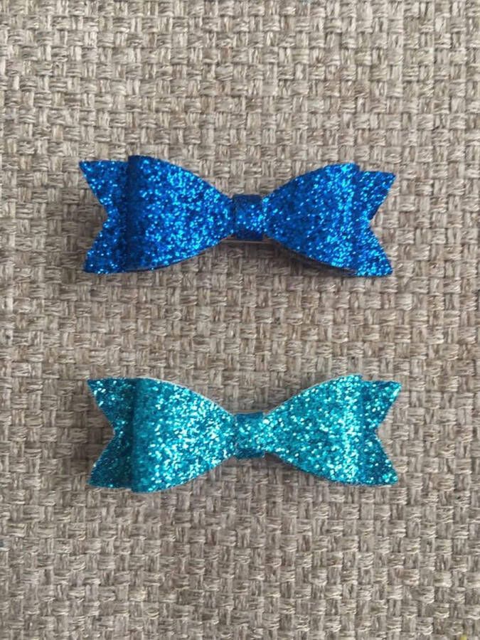Trendy haarspeldjes Baby Haarclips Baby Haaraccessoires Haarknipjes Baby Turquoise Royal Blauw Glitter