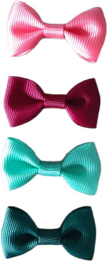 Trendy haarspeldjes Baby met Strik Setje Haarspeldjes voor Baby Meisjes Peuter Meisjes Haaraccessoires Haarclips Roze Bordeaux Aquamarijn Groen