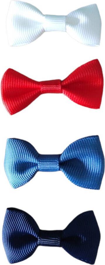 Trendy haarspeldjes Baby met Strik Setje Haarspeldjes voor Baby Meisjes Peuter Meisjes Haaraccessoires Haarclips Wit Rood Jeansblauw Donkerblauw