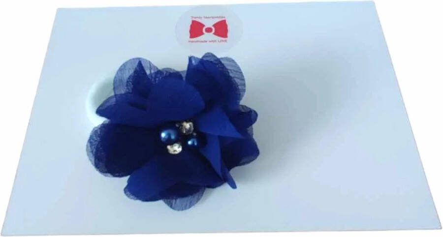 Trendy haarspeldjes Haarelastiek Bloem Meisjes Haaraccessoires Blauw