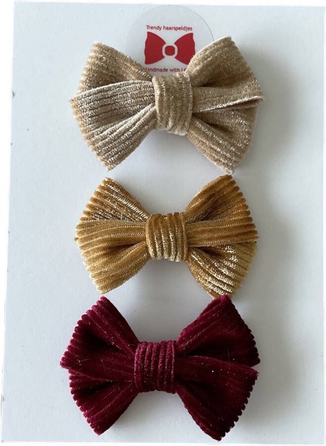 Trendy haarspeldjes Setje Haarspeldjes Meisjes Haaraccessoires Peuter Kleuter Haarclips Beige Camel Wijnrood