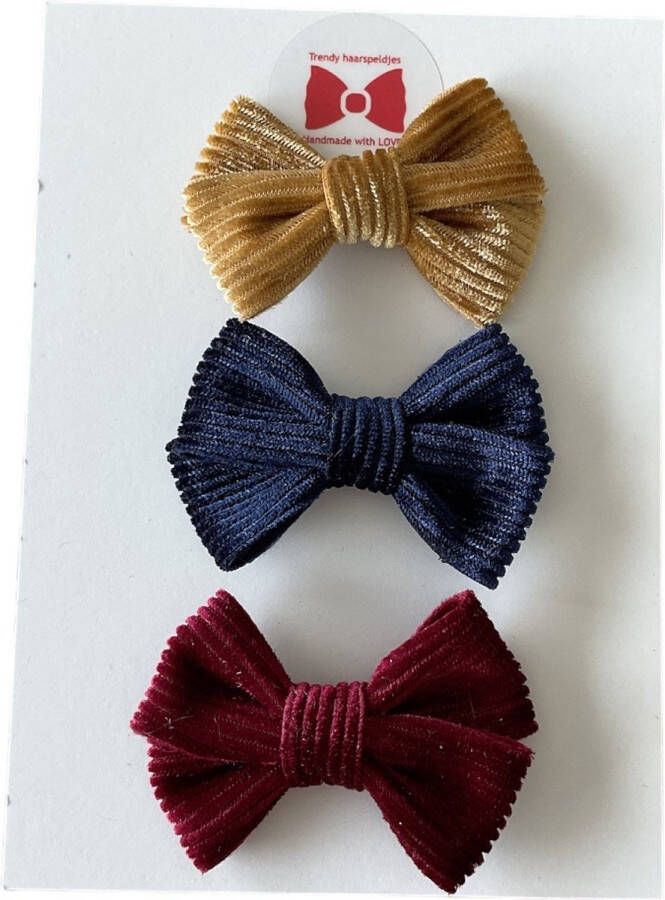 Trendy haarspeldjes Setje Haarspeldjes Meisjes Haaraccessoires Peuter Kleuter Haarclips Camel Blauw Wijnrood