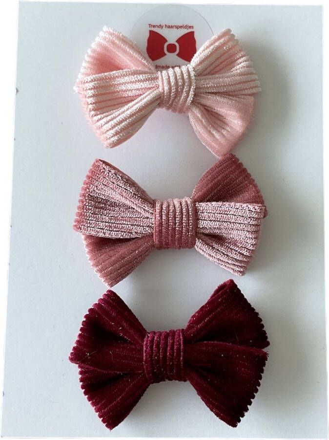 Trendy haarspeldjes Setje Haarspeldjes Meisjes Haaraccessoires Peuter Kleuter Haarclips Roze Vintage roze Wijnrood