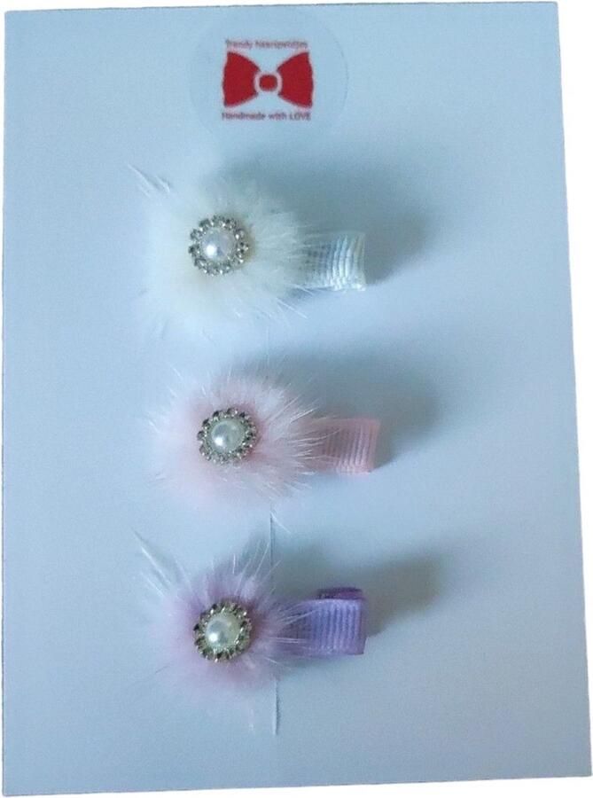 Trendy haarspeldjes Setje Haarspeldjes Baby Peuter Kleuter Haarclips Meisjes Haaraccessoires crème Roze Lavendel