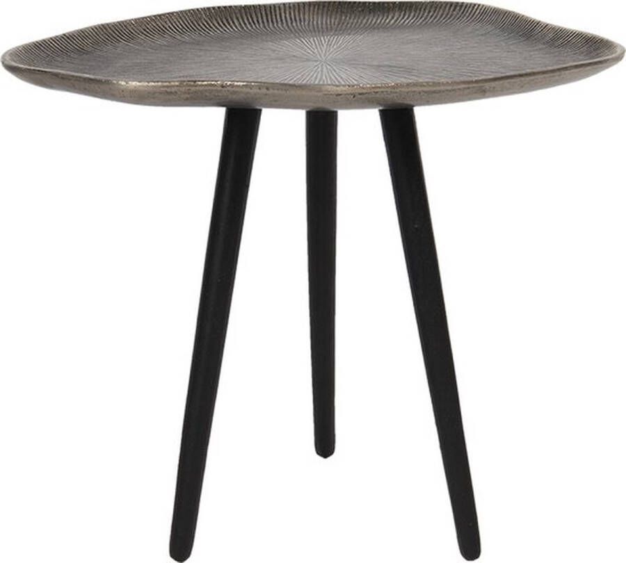 Trendybywave Bijzettafel 37*31*36 cm Zilverkleurig Aluminium Side table Tafeltje