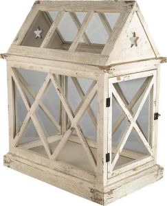 Trendybywave Decoratie kweekkasje 54*35*66 cm Wit Hout Glas