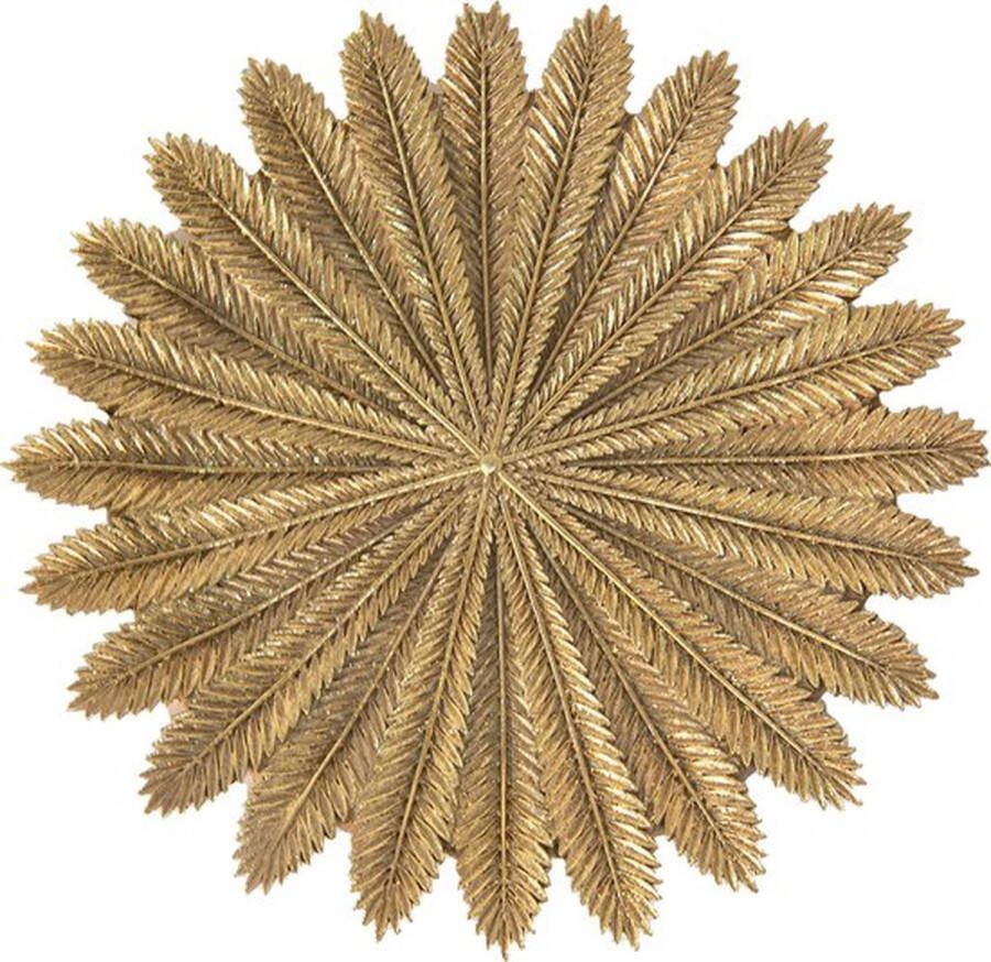 Trendybywave Decoratie schaal Ø 25*1 cm Goudkleurig Kunststof Rond Takken