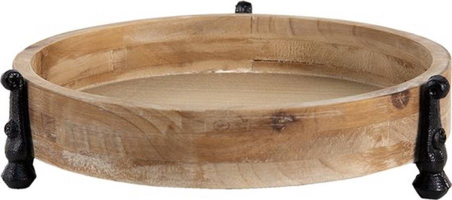 Trendybywave Decoratie schaal Ø 26*7 cm Bruin Hout Fruitschaal Serveerschaal