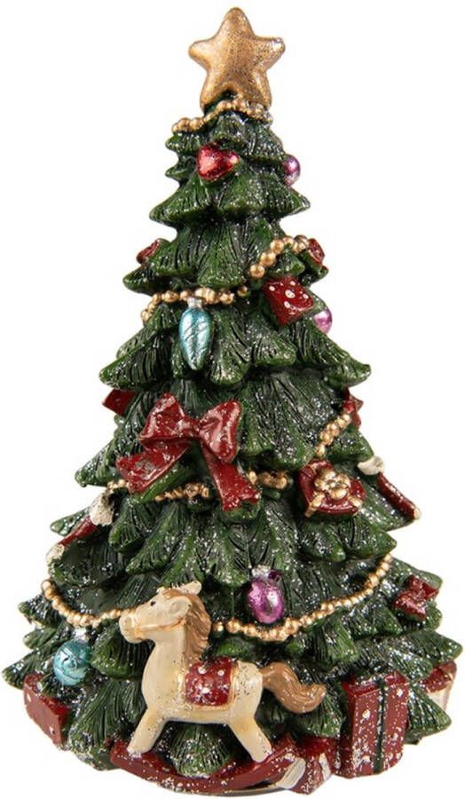 Trendybywave Muziekdoos Kerstboom 19 cm Groen Kunststof Kerstdecoratie Beeld Decoratief Figuur Decoratieve Accessoires