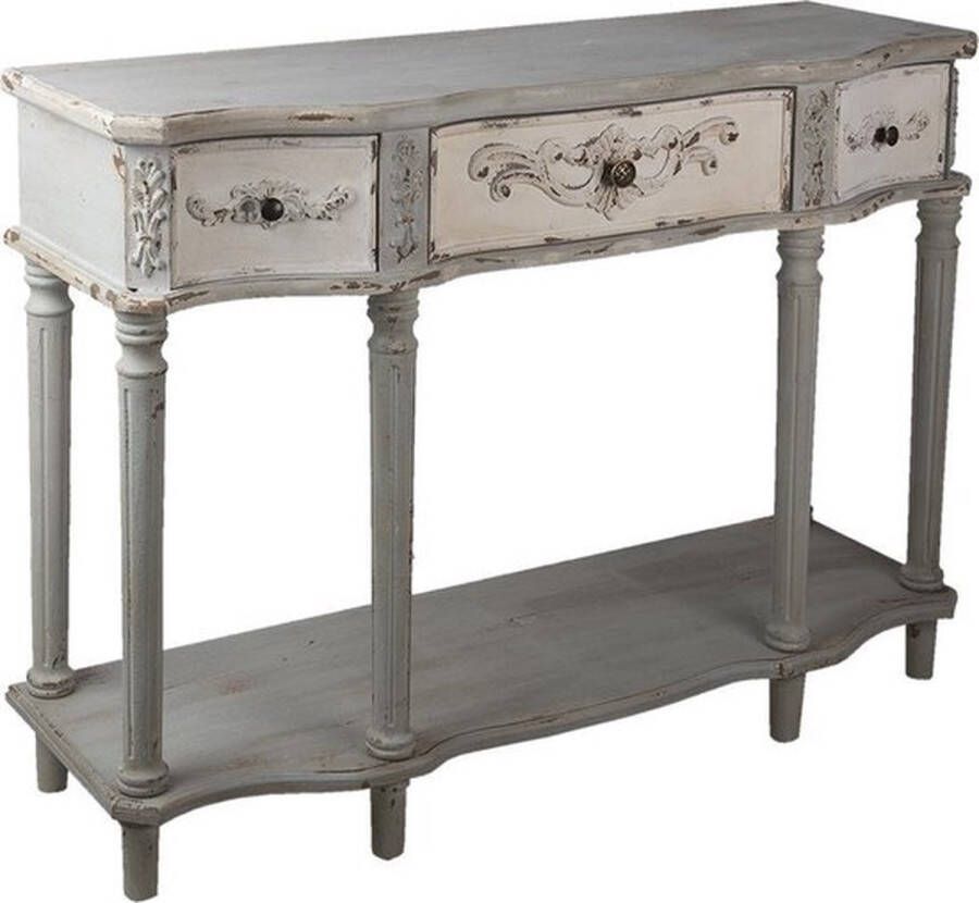Trendybywave Sidetable 120*38*85 cm Grijs Hout Wandtafel Haltafel Console Tafel