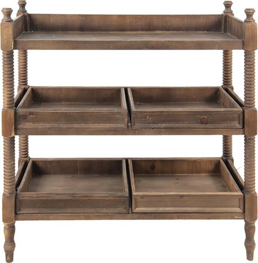 Trendybywave Sidetable 99*44*99 cm Bruin Hout Rechthoek Wandtafel Haltafel Console Tafel