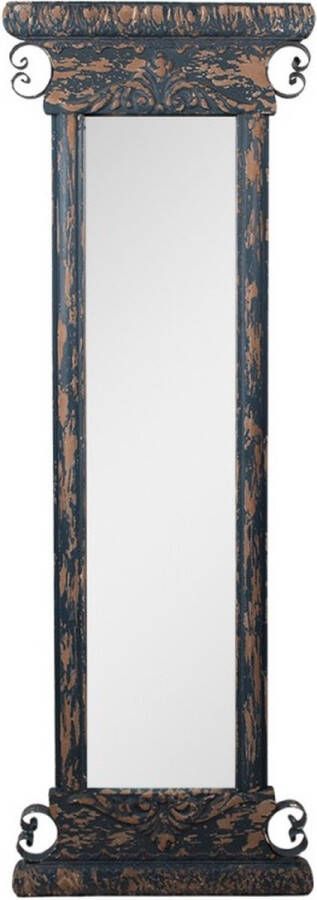 Trendybywave Spiegel 45x131 cm Blauw Bruin Hout Grote Spiegel Wand Spiegel Muur Spiegel