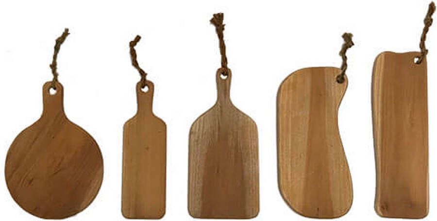 Trendybywave Tapasplank broodplank hout set van 5
