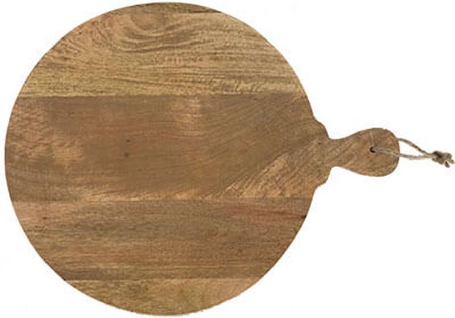 By Mooss Tapasplank houten broodplank met touw 40 cm rond