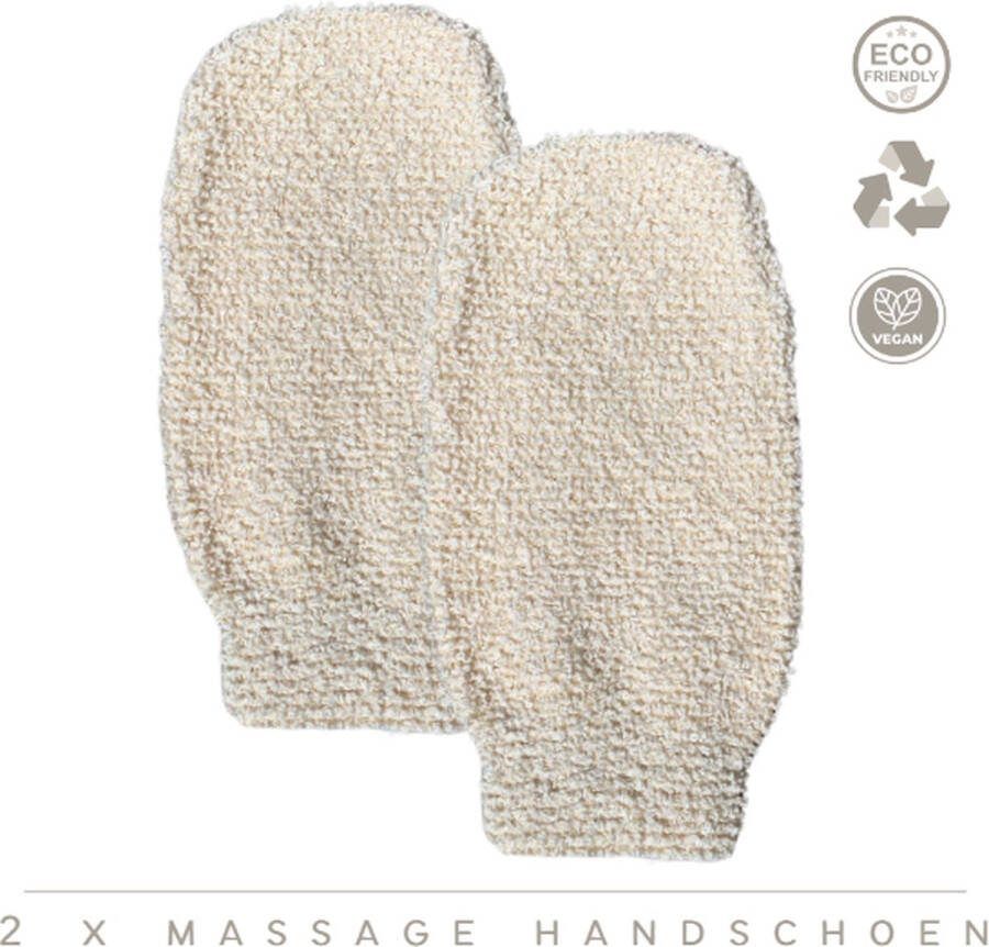 TREVADUA 2x Scrub Handschoen Hamam Scrubben Washandjes Douche Bad Peeling