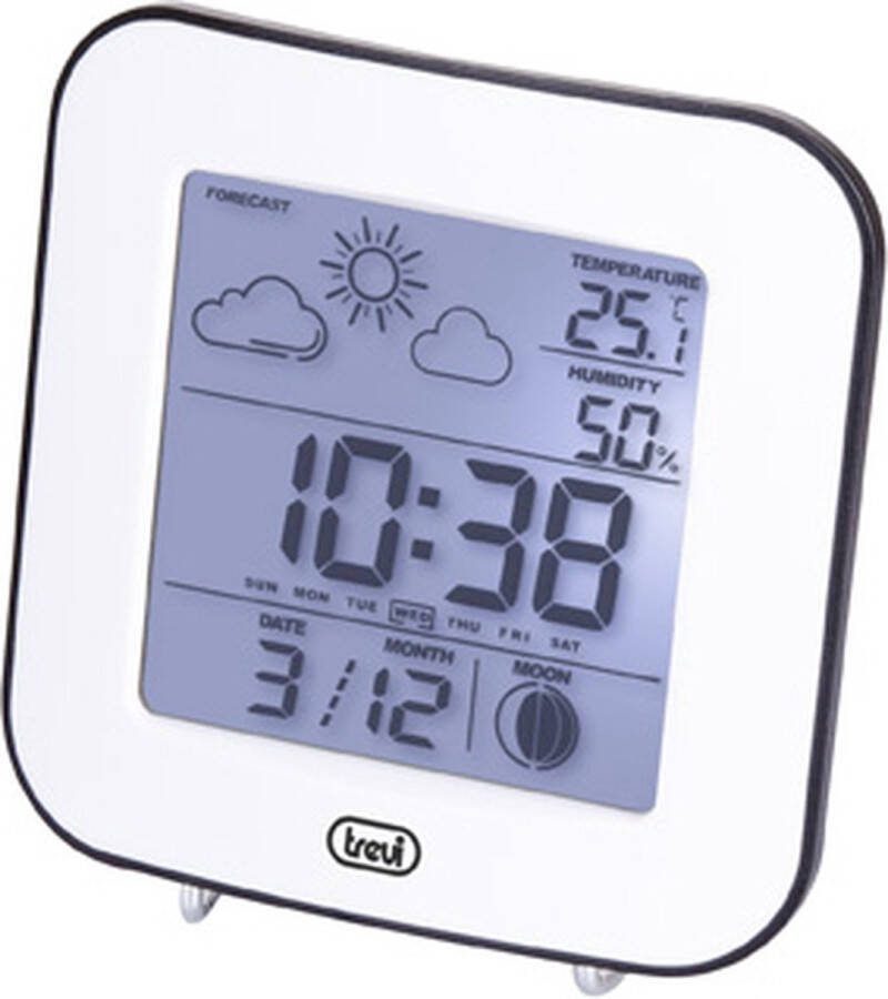 Trevi ME3106 Weerstation Binnen en Buiten Draadloos Weerstation Met Buitensensor Digitaal Weerbericht Buitensensor LED Display Wit