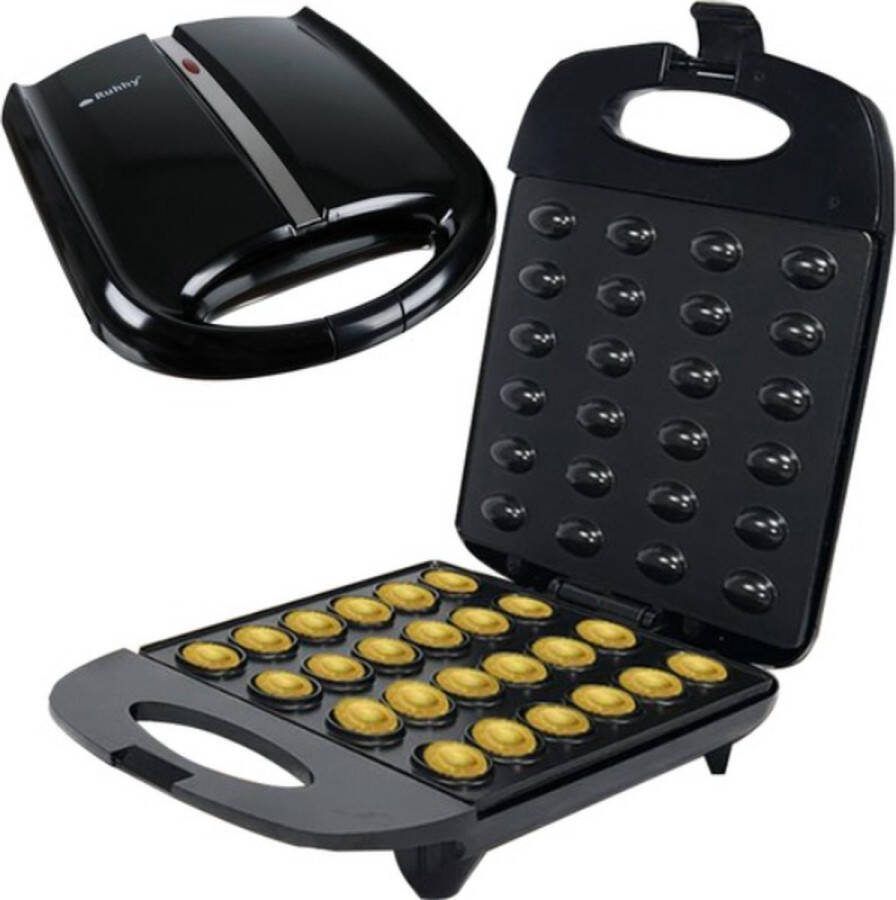 T.R.Goods T.R. Goods Walnoot Wafelijzer voor Walnoot Cakejes 24 dops gaten 1600W