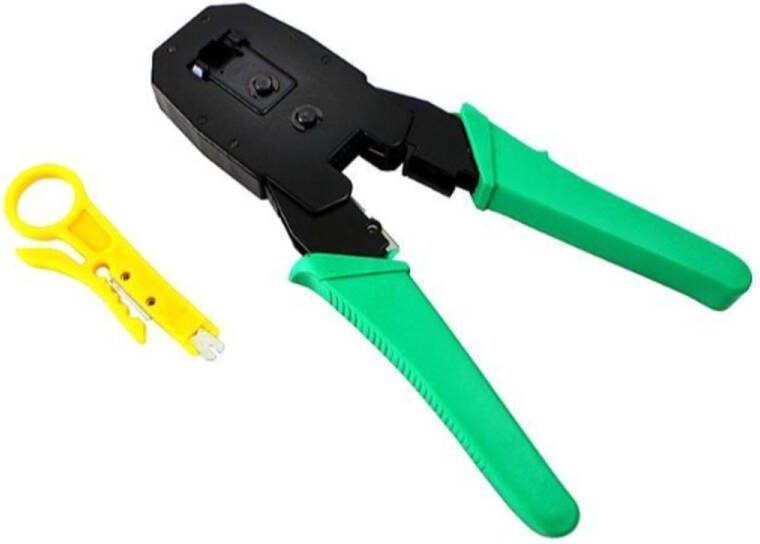 T.R.Goods T.R. Tools Krimptang voor Netwerk Kabels RJ11 RJ12 en RJ45 connectoren – met extra Kabelstripper