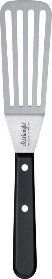 Triangle Classic Paletmes met Knik en Gleuven RVS Lemmet 12 cm Heft Kunststof Zwart