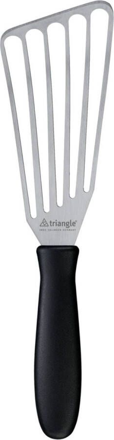 Triangle Classic Paletmes met Knik en Gleuven RVS Lemmet 16 cm Heft Kunststof Zwart