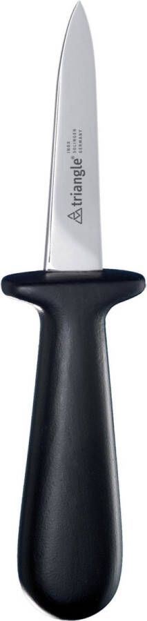 Triangle Oestermes met Veilige Grip RVS Lemmet Zwart Kunststof Heft 16 cm