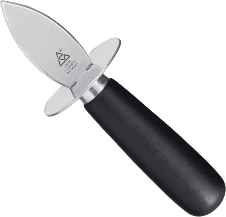 Triangle Oesterbreker met Beschermrand RVS Zwart Houten Heft 17 cm