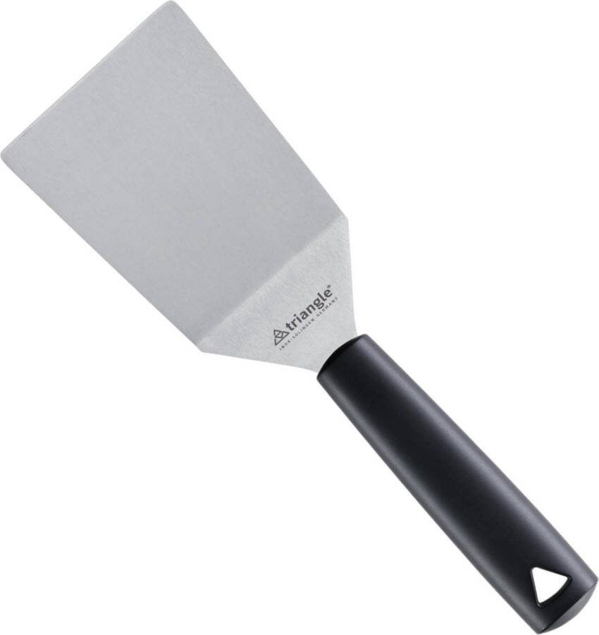 Triangle Paletmes met Ergonomische Knik 12 cm Breed RVS met Ophangsysteem Zwart