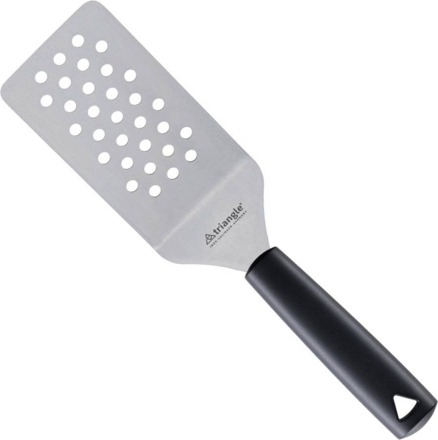 Triangle Palet met knik en gaatjes breed lemmet 10 cm met handig ophangsysteem 72 Spirit RVS 27 cm