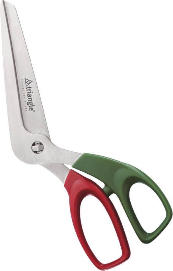 Triangle Pizzaschaar Italiaanse Kleuren 24.5 cm Uitneembaar RVS Kunststof Heft