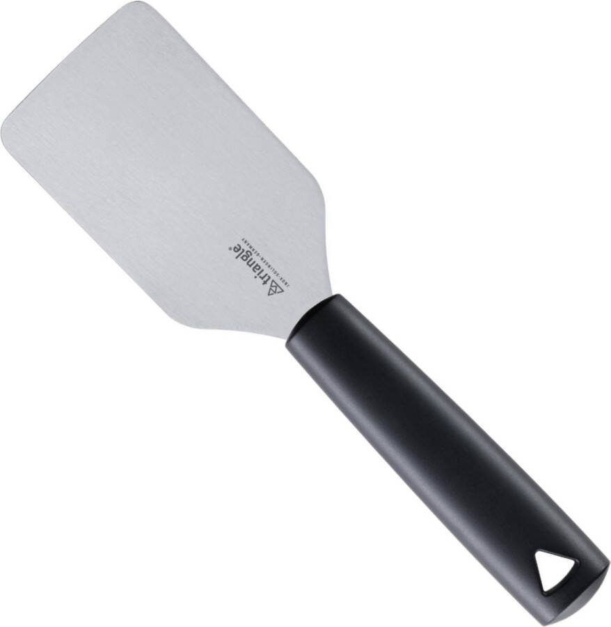 Triangle RVS Paletmes 12 cm Vaatwasmachinebestendig en Ergonomisch Zwart