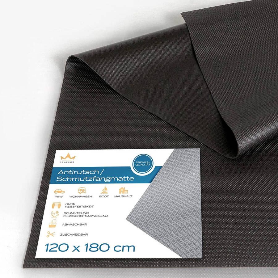 TRIBURG Universele antislip vuilmat 120 x 180 cm waterdicht bovenop het raam koffer bakmat antislipmat voor in de auto antislipmat voor inladen koffer bakbeschermingsmat