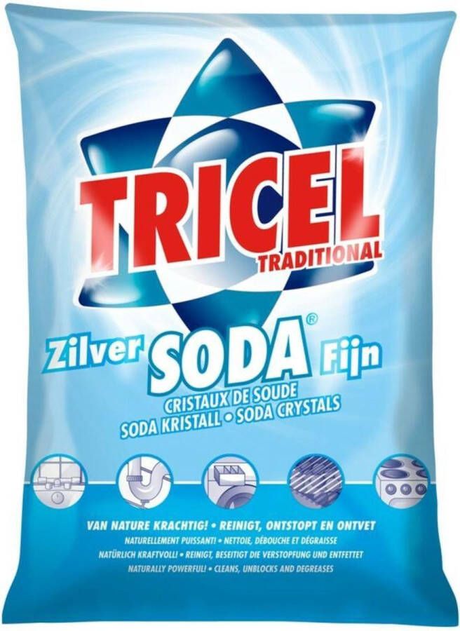 Tricel 12x Zilver Soda Fijn 1 kg