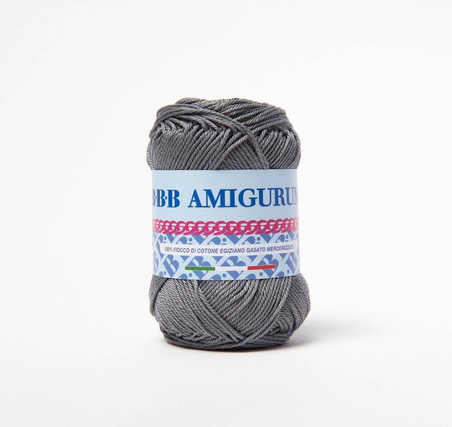 Tricot Cafè B.B.B. Filati Amigurumi Breigaren van puur katoen zeer zacht geschikt voor poppen en poppen machinewasbaar voor strijkijzer haaknaalden: 3-4 Grijs 302 50 gr