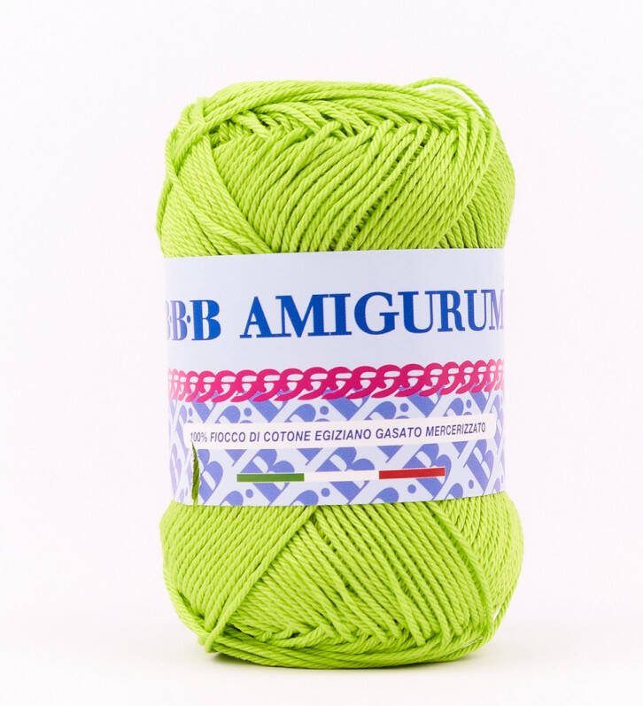 Tricot Cafè B.B.B. Filati Amigurumi Breigaren van puur katoen zeer zacht geschikt voor poppen en poppen machinewasbaar voor strijkijzer haaknaalden: 3-4 zuurgroen 287 50 gr
