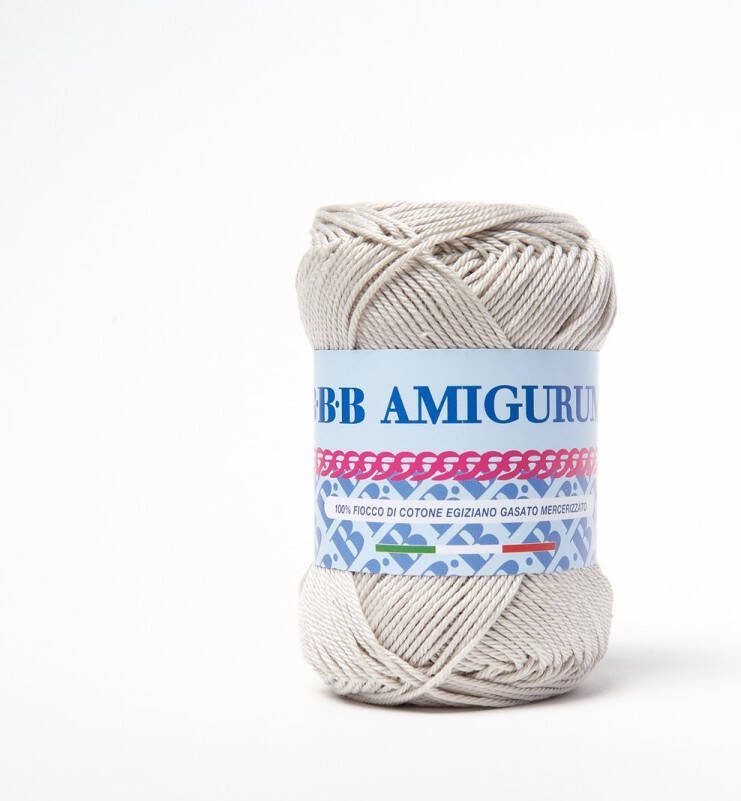 Tricot Cafè B.B.B. Filati Amigurumi Breigaren van puur katoen zeer zacht geschikt voor poppen en poppen machinewasbaar voor strijkijzer haaknaalden: 3-4 Parelgrijs 290 50 gr