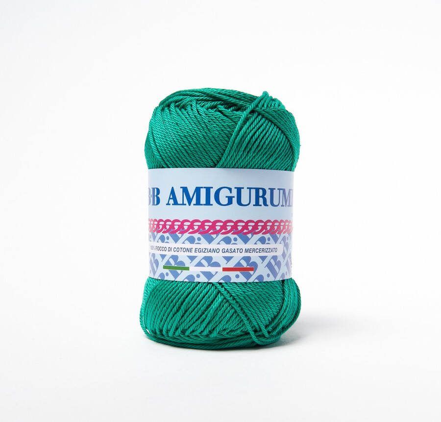 Tricot Cafè B.B.B. Filati Amigurumi Breigaren van zuiver katoen zeer zacht geschikt voor poppen en poppen machinewasbaar voor strijkijzer haaknaalden: 3-4 Groene vlag 616 50 gr