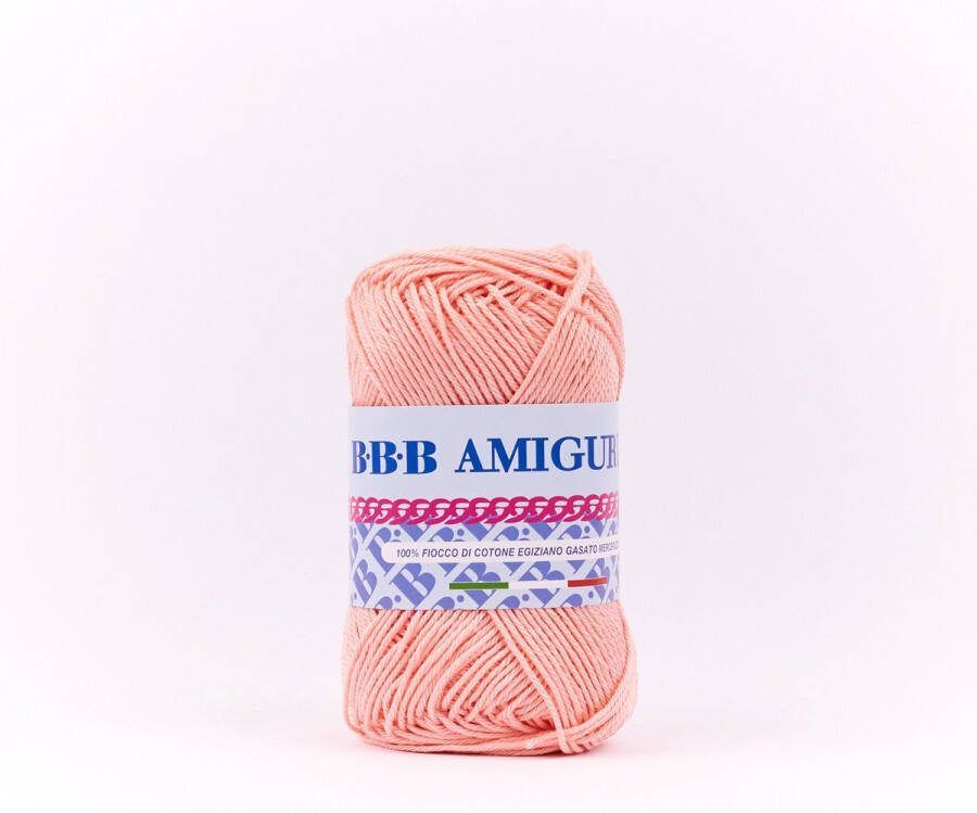 Tricot Cafè B.B.B. Filati Amigurumi Breigaren van zuiver katoen zeer zacht geschikt voor poppen en poppen machinewasbaar voor strijkijzer haaknaalden: 3-4Zalm 140 50 gr