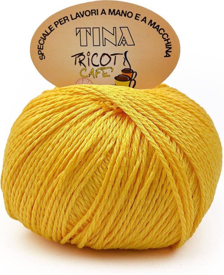 Tricot Cafè Tina puur katoenen garen super gemerceriseerd anti-pilling in glanzende kleur voor haaknaalden: 4.50 5.00 daisy 14 1 stuk 100 g