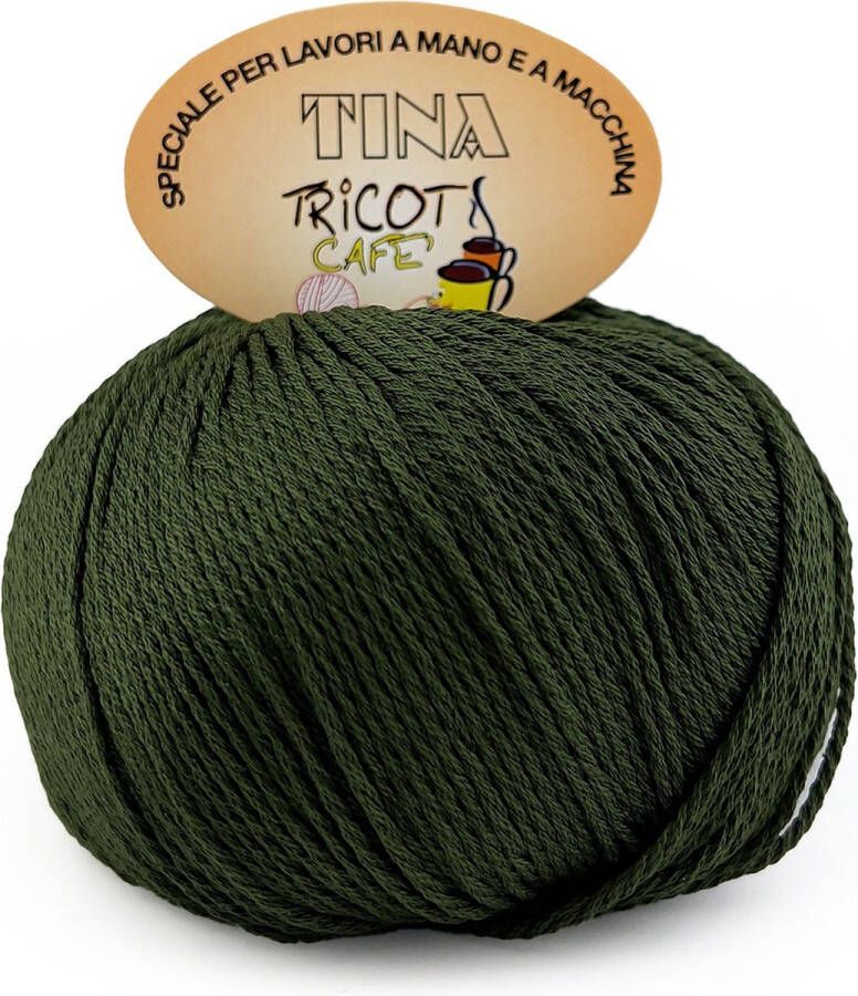 Tricot Cafè Tina puur katoenen garen super gemerceriseerd anti-pilling in glanzende kleur voor haaknaalden haaknaalden: 4 50 5 00 Verdone 35 1 stuk 100 g